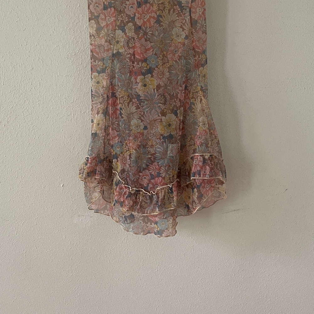 Floral Sheer Mini Dress Cover Up - Picture 7 of 16